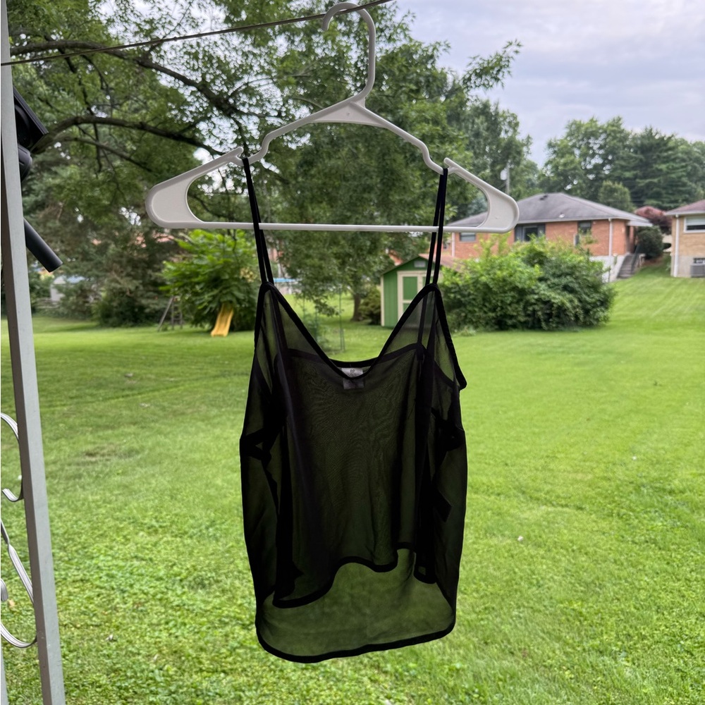Black Sheer Tank Top